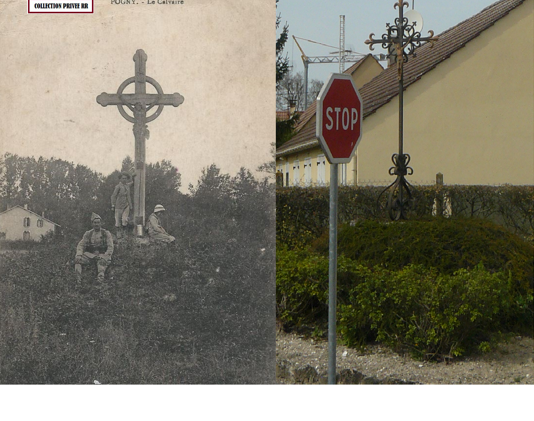 le calvaire pogny rue de gaulle  rue du pont des bergers