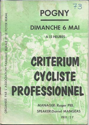Criterium cycliste 1973 pogny