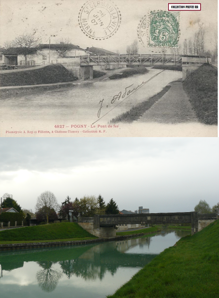 Le pont de fer avant apres pogny