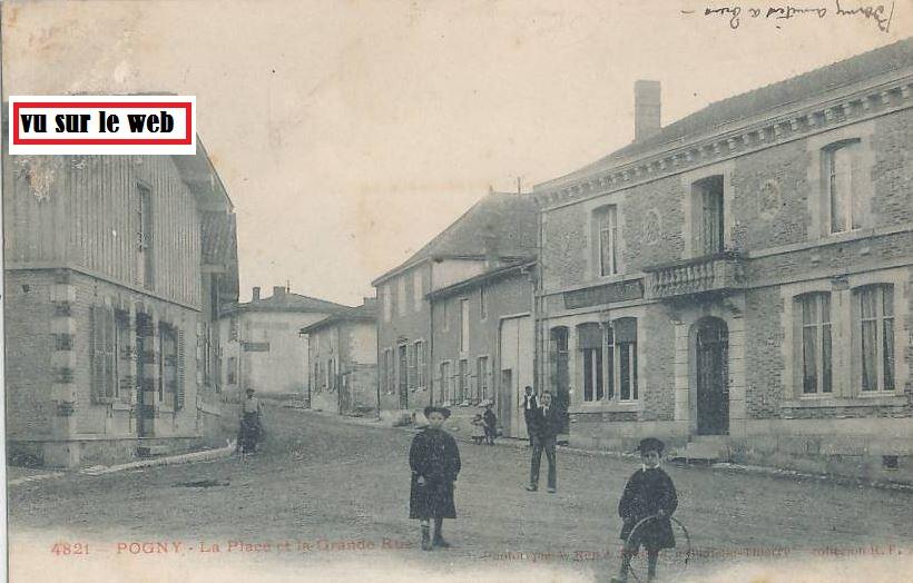 Pogny la place et la grande rue