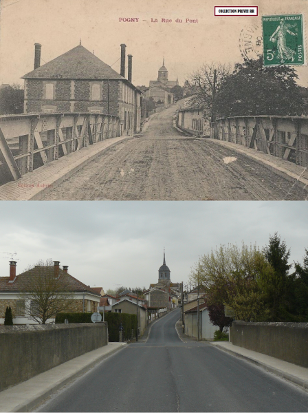 Pogny rue du pont avant apres 2