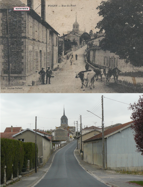 Pogny rue du pont avant apres