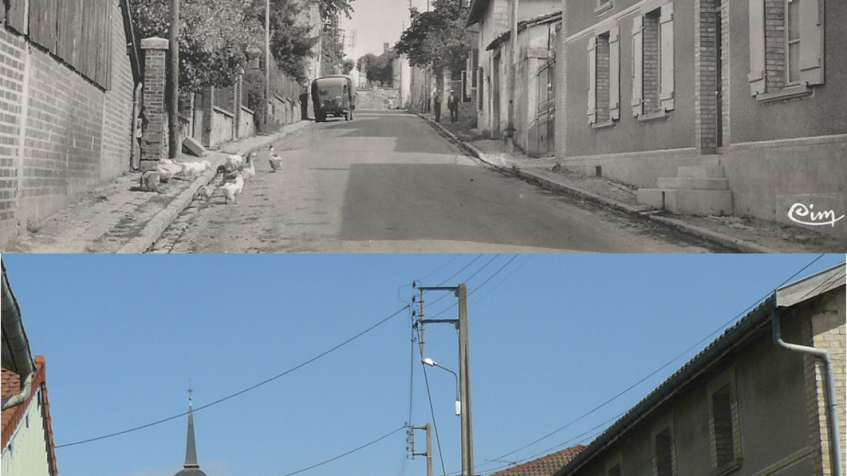 Rue du pont avant apres pogny