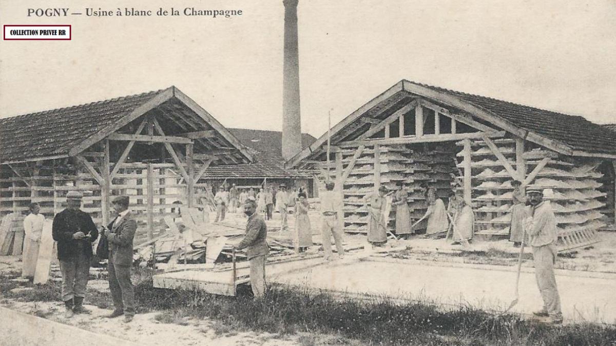 Usine blanc de craie de la champagne